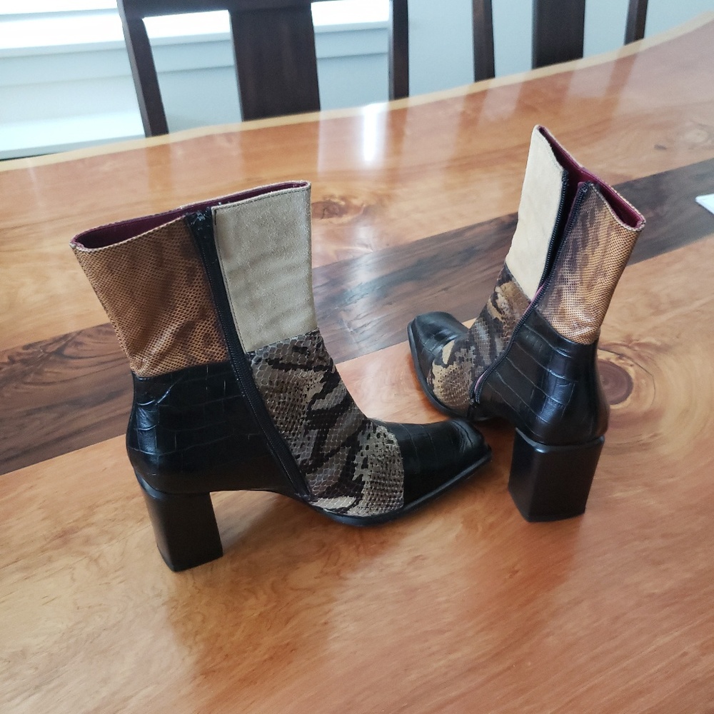 Multi print patchwork boots - Picture 2 of 3